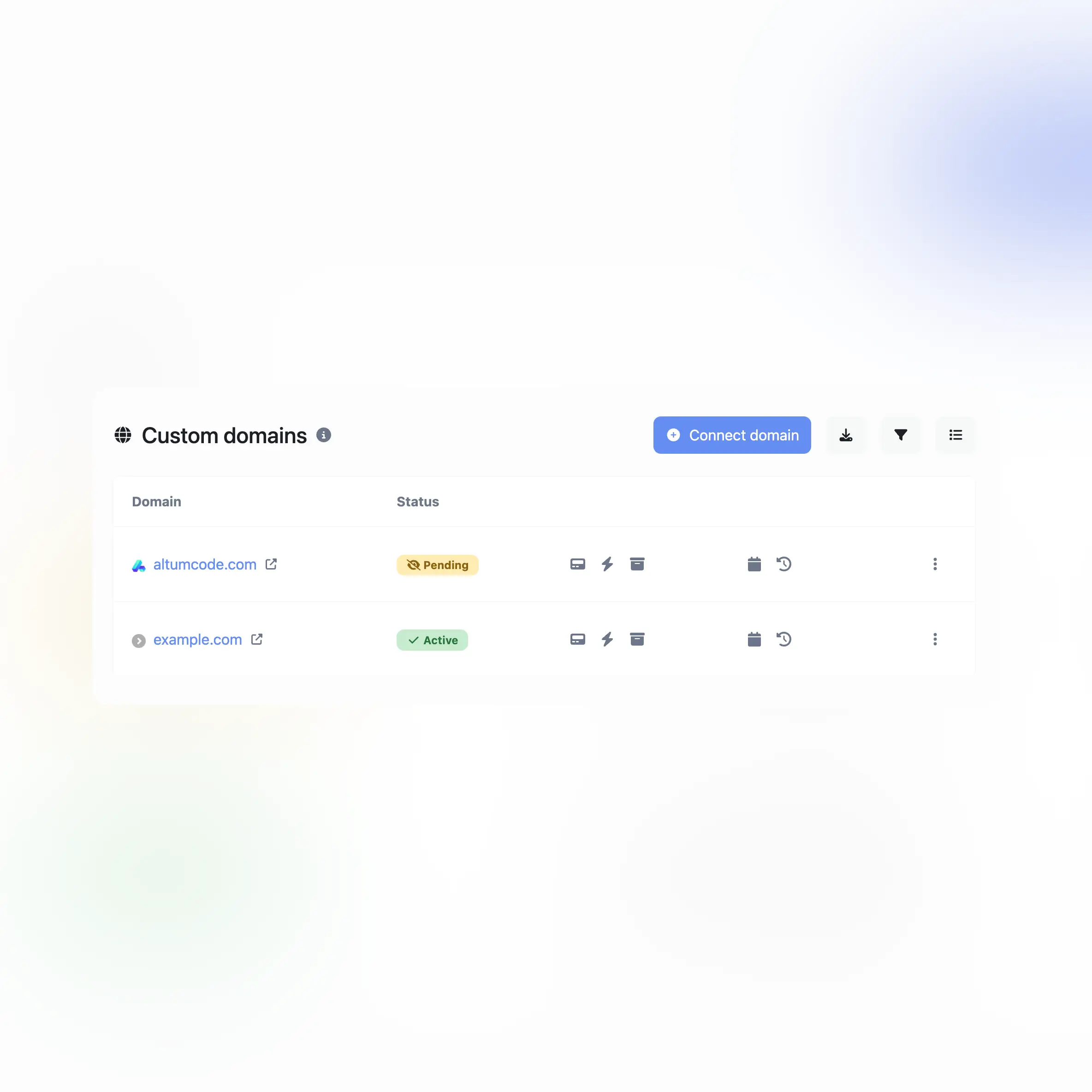 عکس صفحه ویژگی دامنه‌های سفارشی برنامه برای حسابرسی‌ها